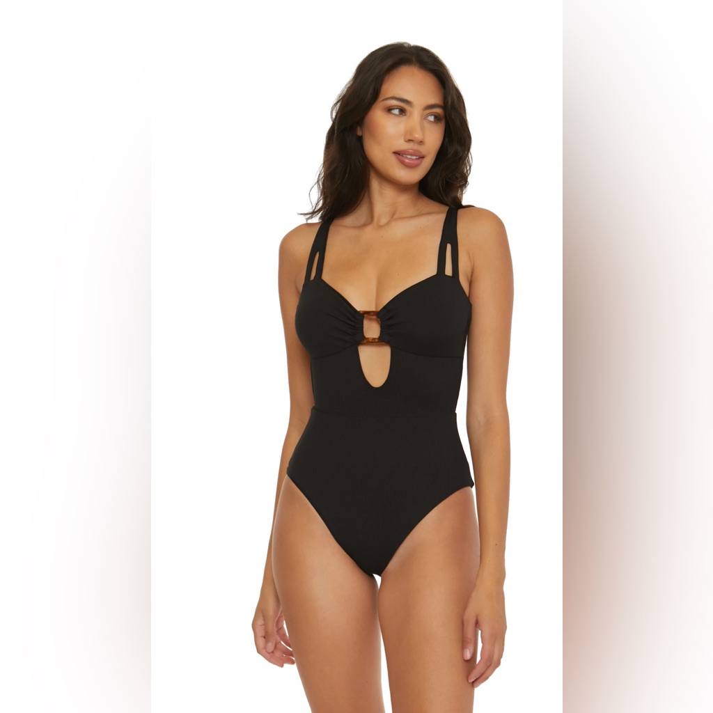 Becca Kylam One Piece Swimsuit, Black, Small, $148